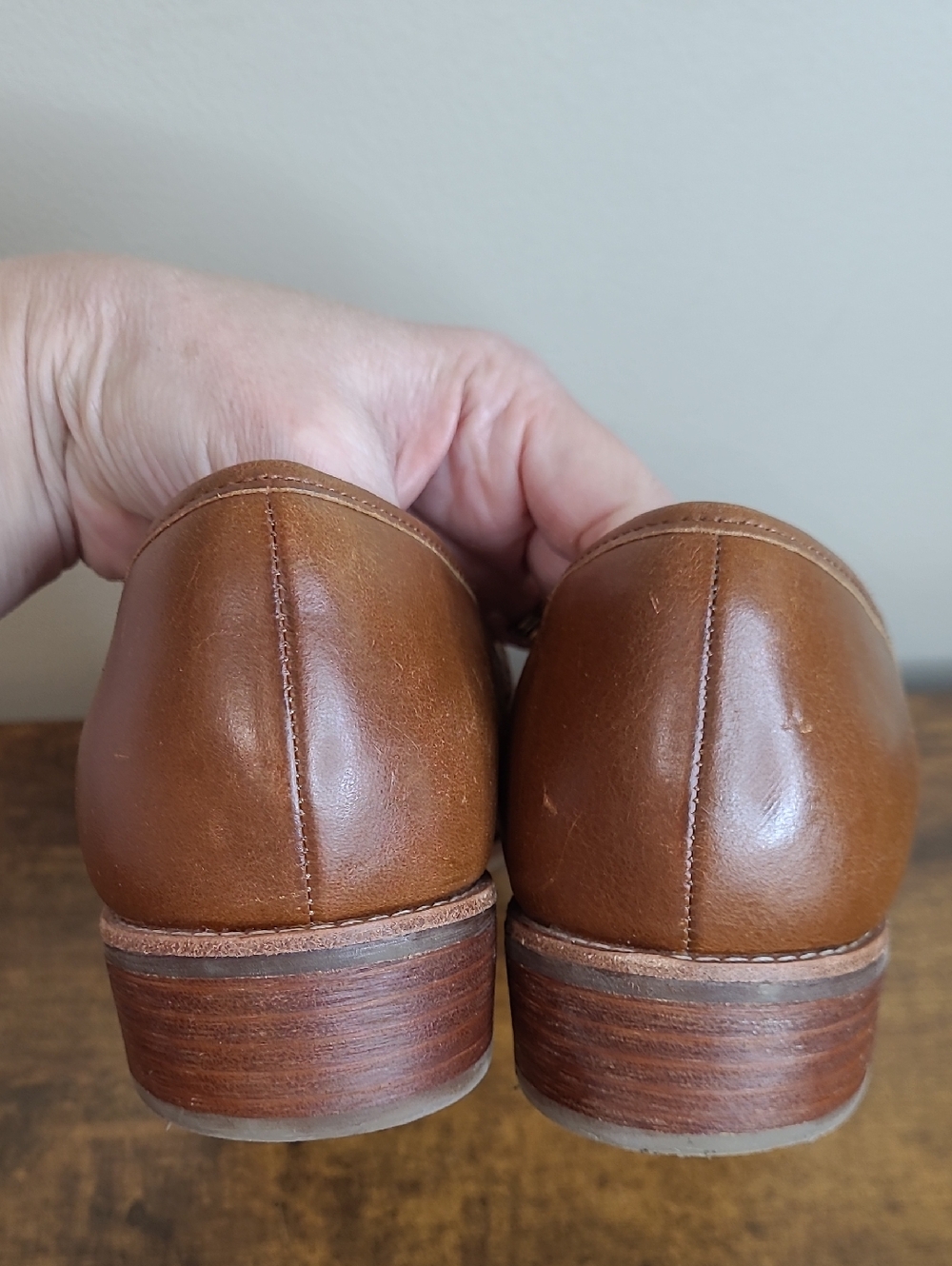 Sofft Light Brown/Tan Leather Slip-On Loafers size 10 - Picture 7 of 10